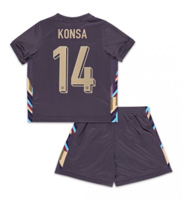 Inglaterra Ezri Konsa #14 Segunda Equipación Niños Eurocopa 2024 Manga Corta (+ Pantalones cortos)